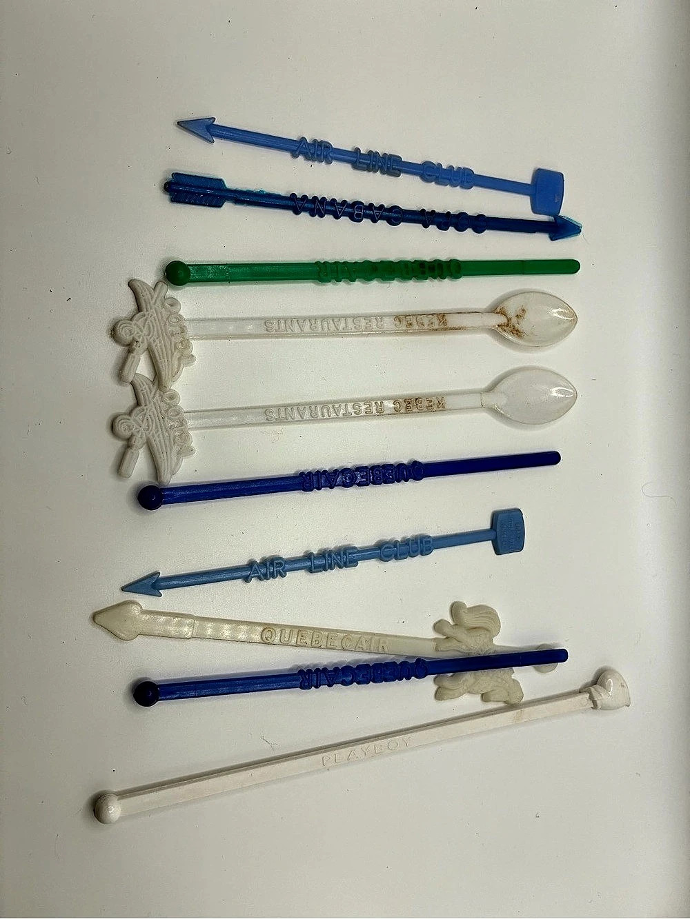 Assorted Drink Stirrers White & Blue
